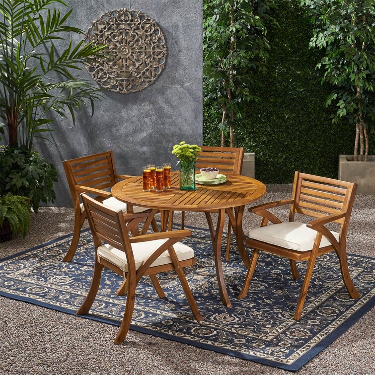 Brown patio deals dining set